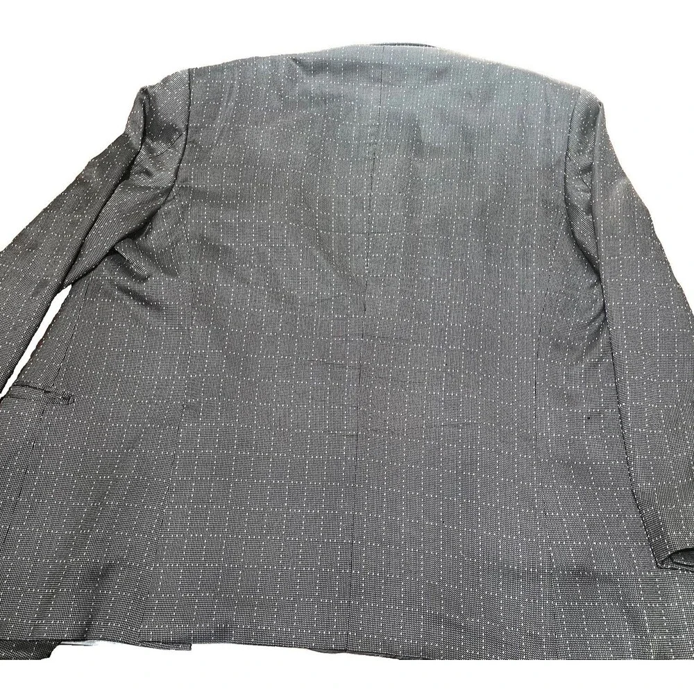 VTG BRIONI Augusto 100% Silk Blazer Jacket Sz 46 R Grey Luxury Tweed Sport Coat